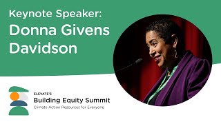 Keynote Speaker Donna Givens Davidson at Elevates Building Equity Summit [upl. by Kcirdes192]