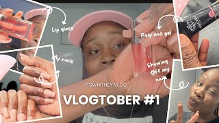 VLOGTOBER 1 I TRIED POLY NAIL GEL AND UNBOXED SOME AMAZON GOODIES  viral vlogtober [upl. by Willard]