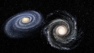 Future night sky after Milky Way and Andromeda merge [upl. by Wharton]