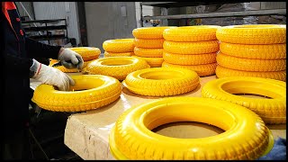 2 Different  Tire Manufacturing Processes  Satisfying Mass Production Factory [upl. by Alym785]