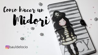 TUTORIAL Cómo hacer un MIDORI  TRAVELER´S NOTEBOOK scrapbooking [upl. by Maddi]