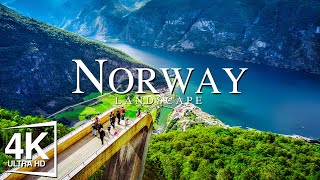 FLYING OVER Norway  Relaxing Music With Beautiful Natural Landscape Videos 4K [upl. by Penrod]