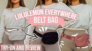 Lululemon Everywhere Belt Bag Review amp TryOn [upl. by Eillehs]