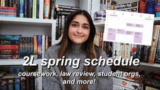 2L SPRING SCHEDULE classes im taking law review and more [upl. by Namaj583]