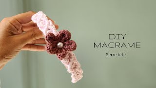 DIY MACRAME  Serre tête headband pour petite fille [upl. by Anada]