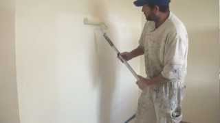 How to paint a wall after a drywall or plaster board repair [upl. by Aileduab]