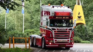 Uittocht Truckschow Appelscha 2017 with Scania V8 DAF Volvo open loud pipes 4K UHD [upl. by Casmey]