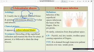 Web space infection ampSubcuticular Abscess For 3rd year [upl. by Nylasor]