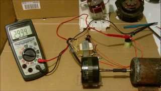 Small Induction motor conversion to generator example [upl. by Quintin]