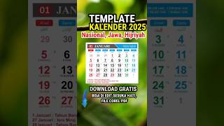 MASTER KALENDER 2025 kalender2025 masterkalender filekalender kalendercdr kalender2025lengkap [upl. by Aihsoek]