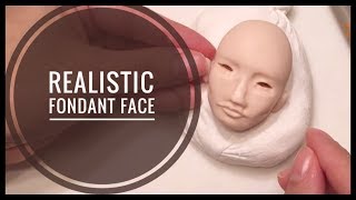 How to Model a Realistic Fondant Face Female Topper Timelapse Tutorial [upl. by Kenwrick]