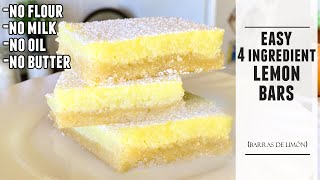 4 Ingredient LEMON BARS  Easy to Make  Naturally Gluten Free [upl. by Carley]