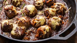 Beefy Onion Meatballs  The Most Outrageous Comfort Food [upl. by Hilary]