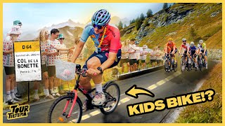 Can You Climb the HIGHEST MOUNTAIN on a KIDS BIKE  TOUR DE FRANCE 2024 4 [upl. by Perzan]