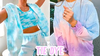 ¡TRANSFORMA TU ROPA COMO HACER TIE DYE CON ANILINA 6 IDEAS BATIK  Tutoriales Belen [upl. by Zorana]