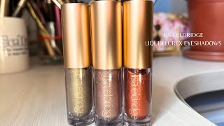 Lisa Eldridges LIQUID LUREX eyeshadows  collection  swatches [upl. by Nee]