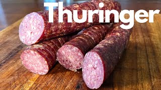 Thuringer Style German Sausage  Gourmet Woodsman [upl. by Elocon704]