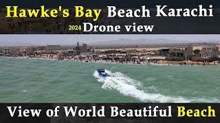 Drone View Hawksbay beach Karachi  View of World Beautiful Beach [upl. by Pettiford]