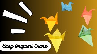 How to MAKE the EASIEST ORIGAMI CRANE  Easy Origami [upl. by Ylevol]