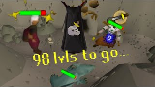 Prayer Flicking Rats for Slayer Levels GIM Untrimmed Slayer Cape 1 [upl. by Daniela]