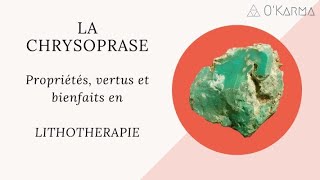 💎 LA CHRYSOPRASE  PROPRIÉTÉS VERTUS ET BIENFAITS [upl. by Anniken352]