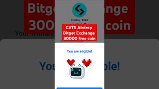 Cats How to exchange bitget  how to connect bitget  how to get Deposit address on bitget eligible [upl. by Nannerb706]