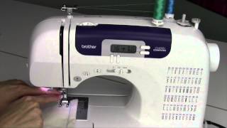 Brother CS 6000i 39 Threading a Double Needle Twin Needle [upl. by Kcinemod182]