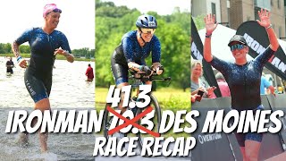 IRONMAN 703 DES MOINES Race Recap [upl. by Susejedairam98]