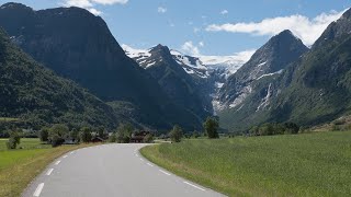 Oldedalen from Stryn Norway  Indoor Cycling Training [upl. by Ecinev980]