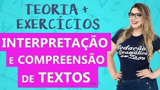 INTERPRETAÇÃO E COMPREENSÃO DE TEXTOS  com EXERCÍCIOS  Profa Pamba [upl. by Bosson]