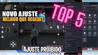 5 MELHORES AJUSTES PARA FF🥵⚙️ TESTEI OS 5 AJUSTES MAIS UTILIZADOS FULL VERMELHO ⚙️💻 [upl. by Ardnuassac]