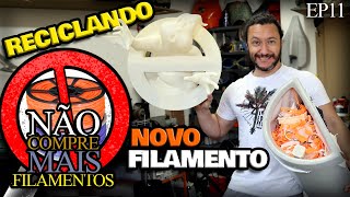 Faça sua Extrusora de Filamentos  Reciclando Fazendo Novo Filamento EP11 [upl. by Thebault]