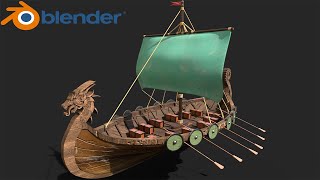 Learn to Make Viking Longship in Blender 29 [upl. by Asiole]