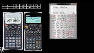 Mode Statistiques LINE  Sharp EL520 EL531 ELW531 [upl. by Kirby]