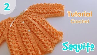 Como tejer paso a paso un saquito chaleco a crochet  ganchillo 22 [upl. by Holman222]