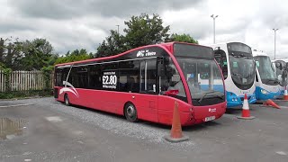 A tour on Optare Versa bus Translink foyle metro serverly damaged 1833 parked at Pennyburn in Derry [upl. by Nizam90]