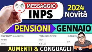 MESSAGGIO INPS 📑 PENSIONI GENNAIO 2024 ➜ RIVALUTAZIONE AUMENTI ma CONGUAGLIO IRPEF TAGLIA IL NETTO [upl. by Ydnelg623]