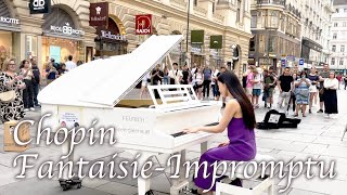 I played CHOPIN at a street piano  Chopin  FantaisieImpromptu  YUKI PIANO [upl. by Pavia]