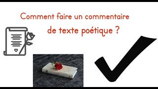 Comment faire un commentaire de texte poésie [upl. by Trust]