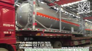 ISO TANK 20ft  30ft  40ft chemical liquid tank conatiner wwwtruckinchinacom [upl. by Mollee]