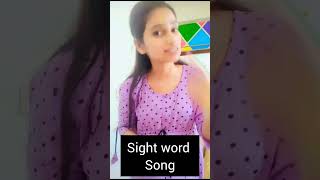 Sight word song rhyme songvkindergarten KG brain viral trending kids babies story [upl. by Odlonra714]