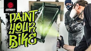 How To Paint A Mountain Bike  DIY Bike Upgrades [upl. by Hendry]