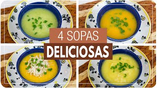 4 SOPAS DELICIOSAS E SAUDÁVEIS sopa cremosa de legumes  Mamãe Vida Saudável 234 [upl. by Atiuqat949]