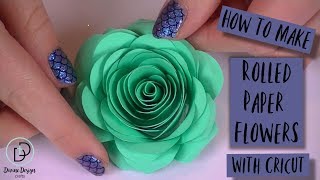 How to Make Rolled Paper Flowers with Cricut  Crazy Crafters Cruise 2019 Highlights [upl. by Nyberg74]