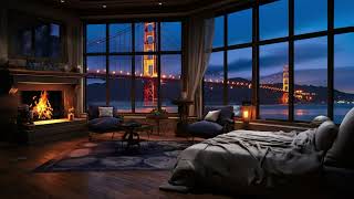 Namaste Jazzy Night in Cozy Bedroom in San Franscisco relaxingvideos jazzybeat [upl. by Archibaldo711]