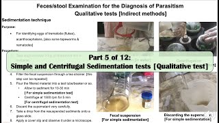 Part 5 Sedimentation test of faces or stool for the diagnosis of parasitism [upl. by Fabiolas895]