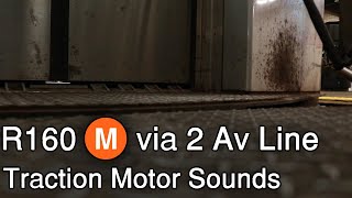 Alstom ONIX Traction Motor Sounds on an R160 M train Long [upl. by Sil786]