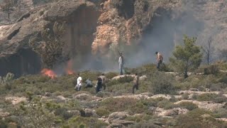 Grecia decine di incendi boschivi nel Paese la maggior parte a Creta [upl. by Lihkin445]