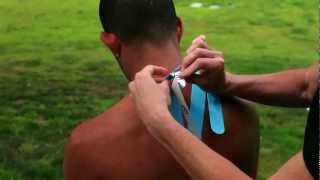 SpiderTech Neck Precut Kinesiology Tape Instructions [upl. by Us290]