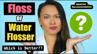 Floss or Water flosser  Which is More Effective  Dentist Recommendation [upl. by Einnel]